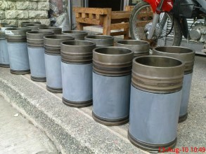 Revestimentos de cilindros reparados e protegidos