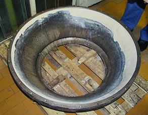 Revestimento do componente do vaso reparado e protegido com Belzona 4111