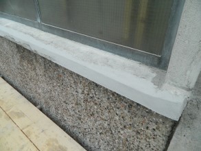 Concreto reparado usando material de peso leve Belzona 4141